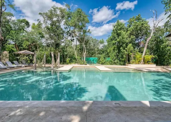 Сasa de vacaciones 1st Flr Chic Jungle 1br Priv Pool Steam & Gym