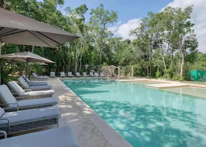 1st Flr Chic Jungle 1br Priv Pool Steam & Gym Сasa de vacaciones Tulum